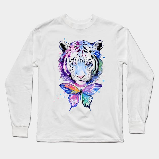 Pretty Tiger Long Sleeve T-Shirt by LEMEX